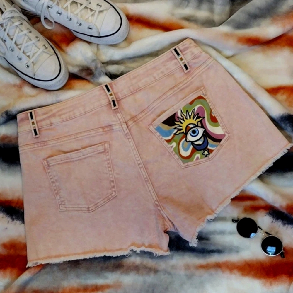 High-Rise Psychedelic Shorts